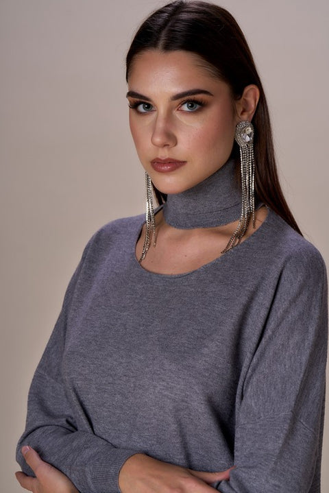 Set maglia collo alto e gonna longuette