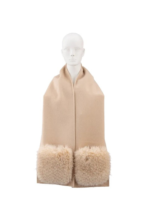 Stola con tasche pelliccia