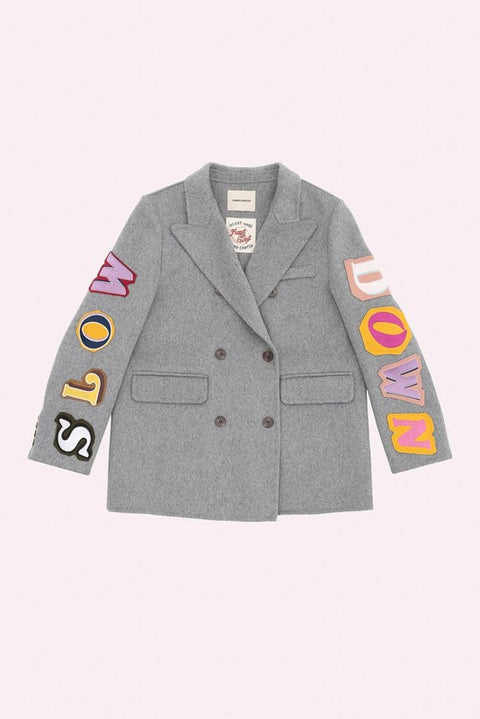 Crazy logo wool blazer