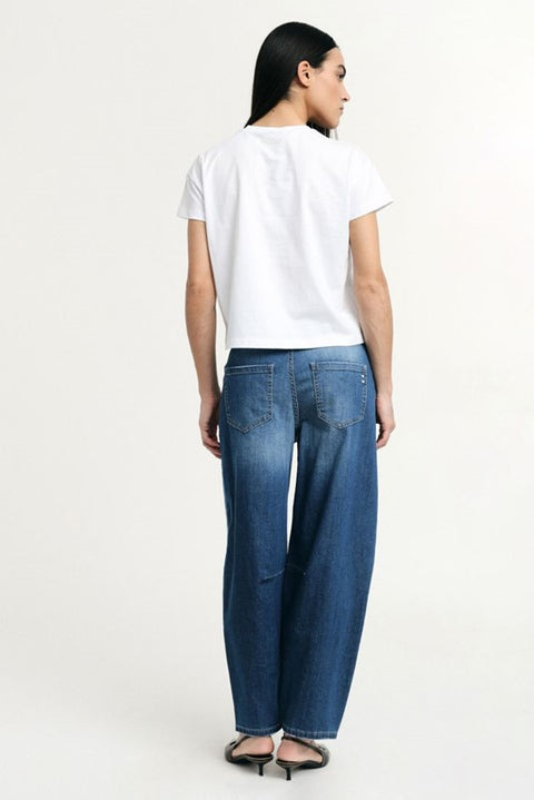 Jeans a palloncino vita media