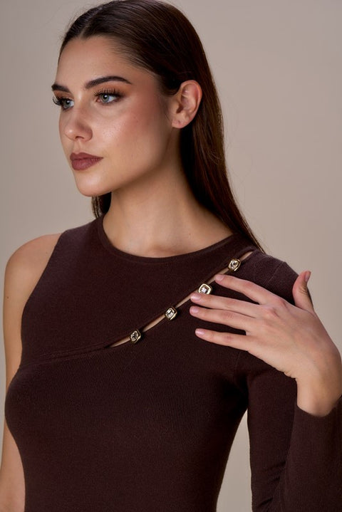 Abito cutout diamond chic