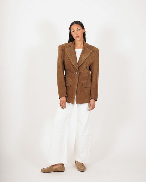 Blazer monopetto in crosta