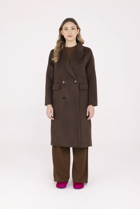 Crazy logo wool coat
