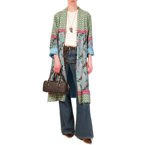Kimono lungo fantasia fiori