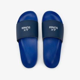 Ciabatte in pu blu royal/blu navy