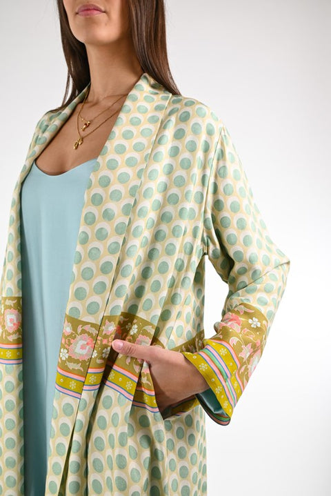 Kimono lungo fantasia optical tiffany
