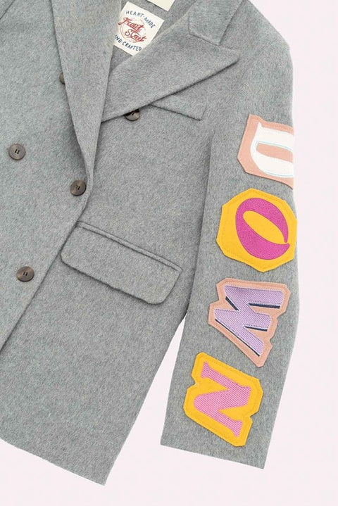Crazy logo wool blazer