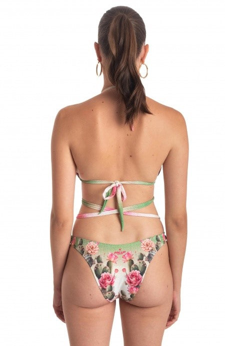 Bikini triangolo con lacci fiore del deserto