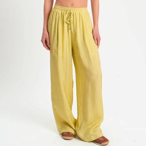 Pantalone tinta unita con coulisse