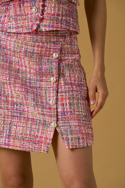 Gonna bouclette con spacco