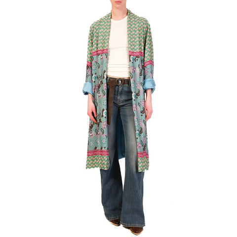 Kimono lungo fantasia fiori