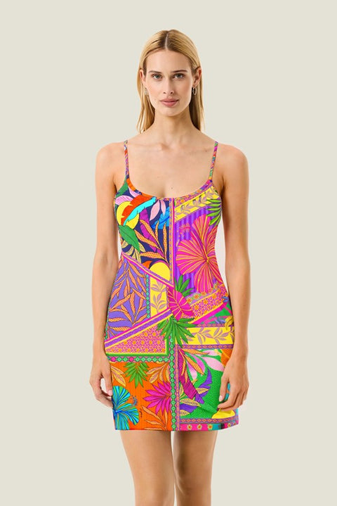 Abito corto pop foulard