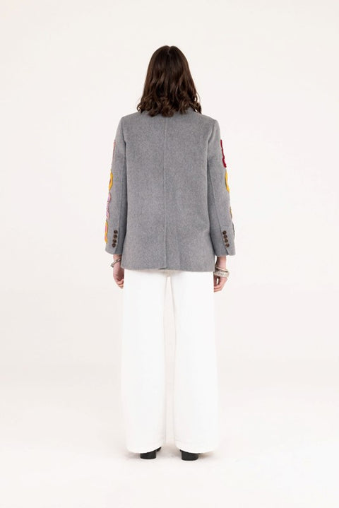 Crazy logo wool blazer