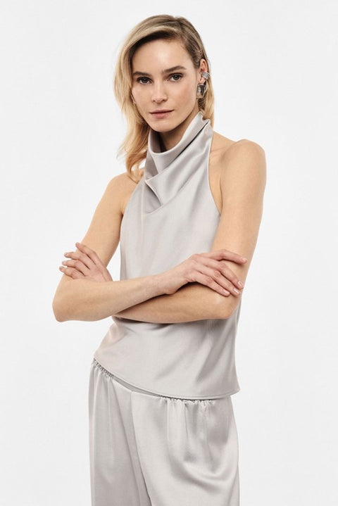 Top halter scollo morbido senza maniche