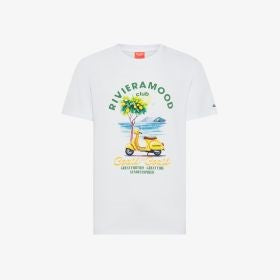 T-shirt in jersey con stampa riviera mood