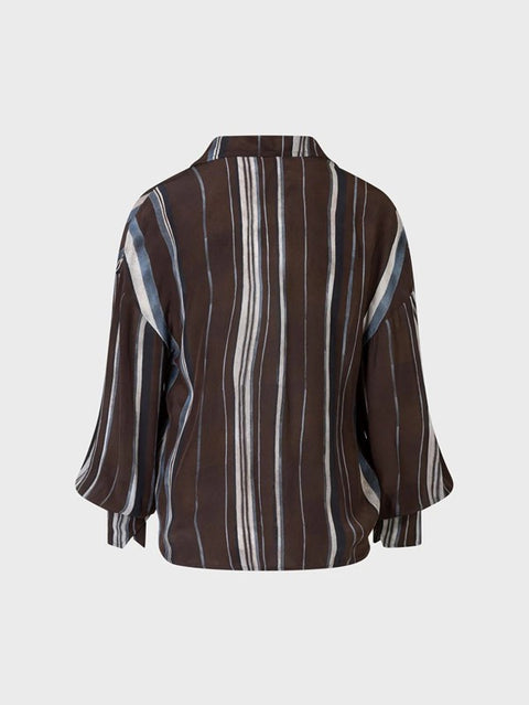 Camicia stampata scollo a v