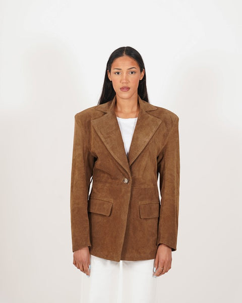 Blazer monopetto in crosta