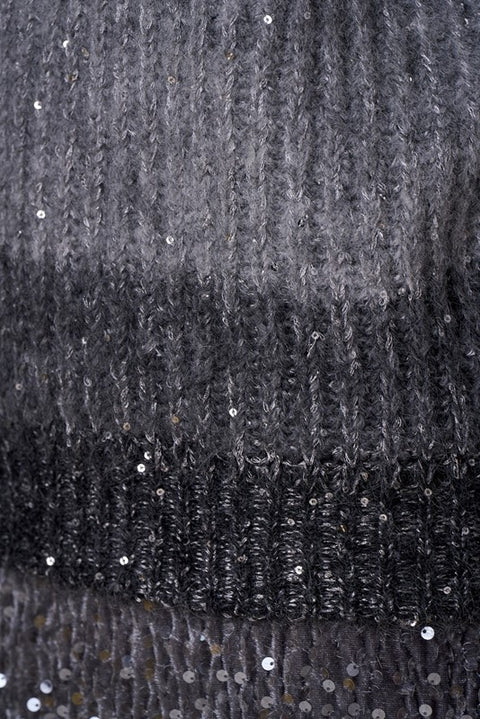 Maglia scollo v luxury paillettes