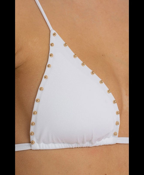Bikini triangolo borchie costina