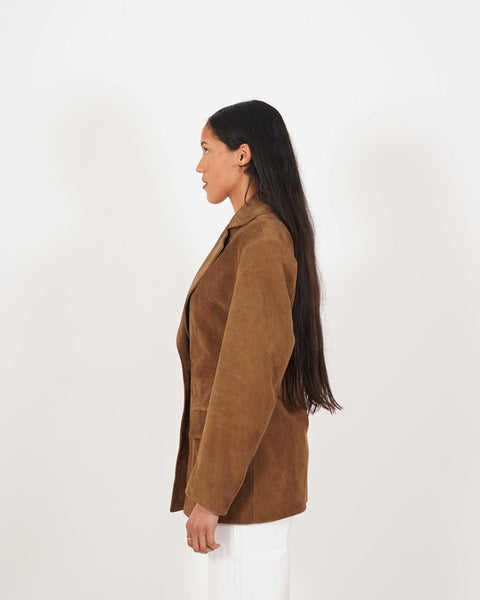 Blazer monopetto in crosta
