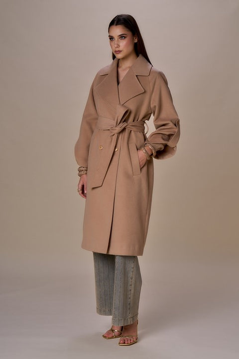 Cappotto over con cintura