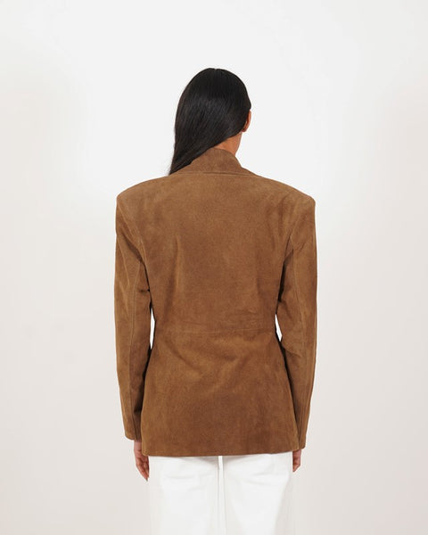 Blazer monopetto in crosta