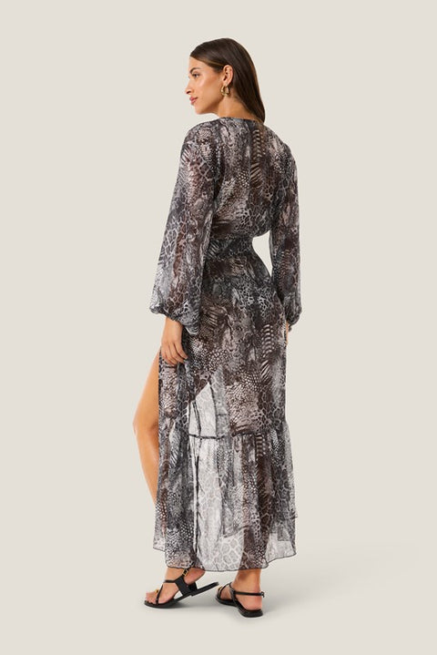 Kimono lungo animalier resort