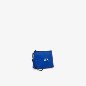 Pochette in nylon blu royal