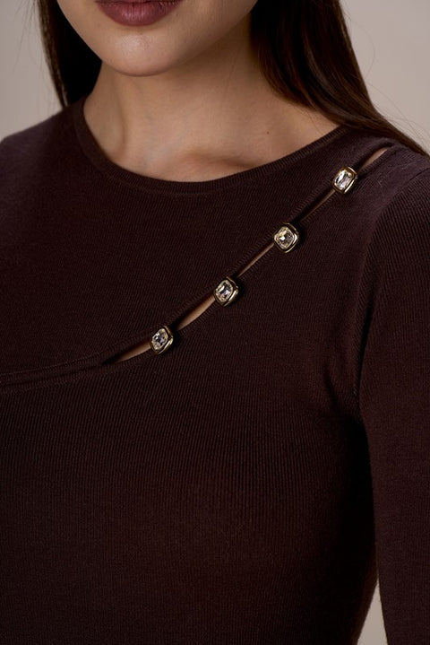 Abito cutout diamond chic