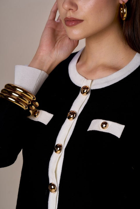 Cardigan contrasti