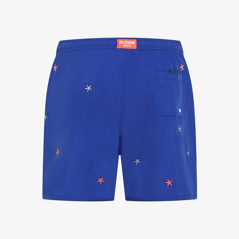 Shorts mare con ricami stella marina