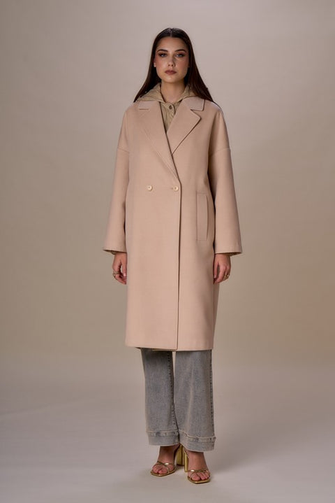 Cappotto con gilet in piuma