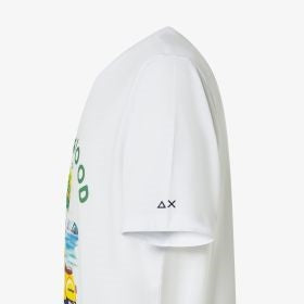 T-shirt in jersey con stampa riviera mood