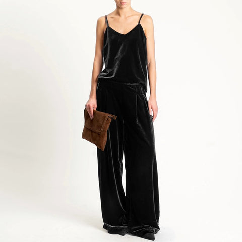 Pantalone velluto elastico dietro