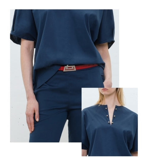 Pantalone jogger cotone con tasche