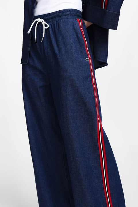 Pantaloni palazzo chambray