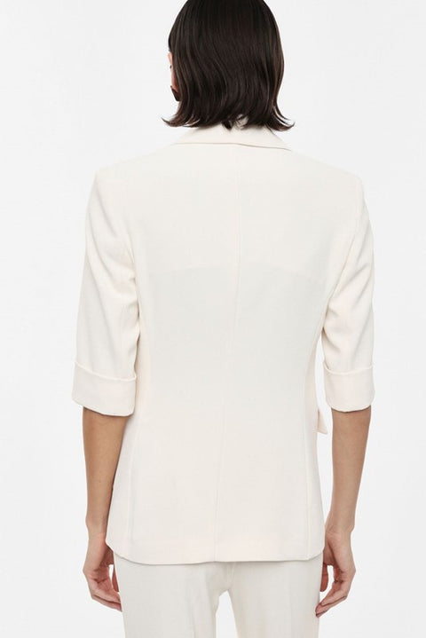 Blazer monopetto maniche corte spacchi laterali