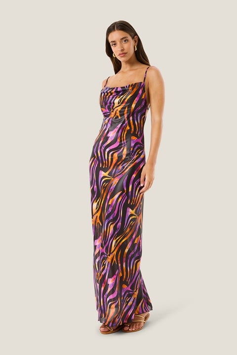 Abito lungo hypnotic zebra