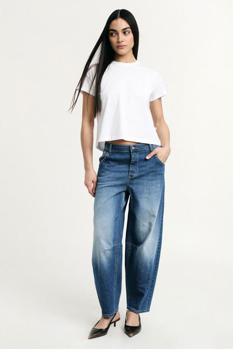 Jeans a palloncino vita media