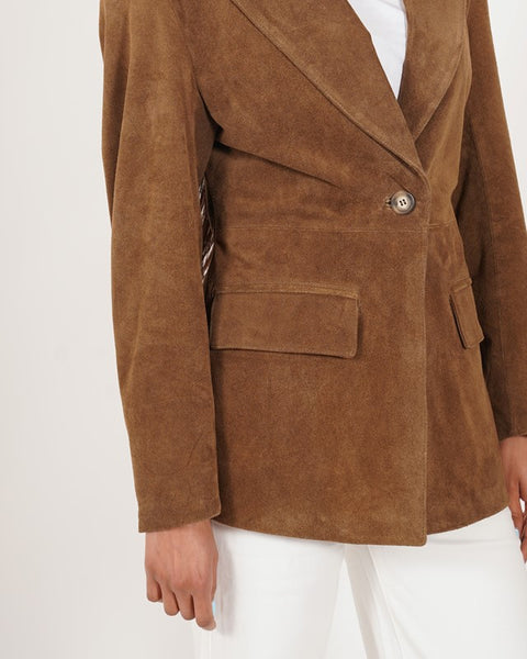Blazer monopetto in crosta