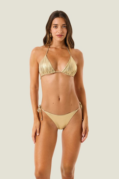 Bikini triangolo metallic touch resort