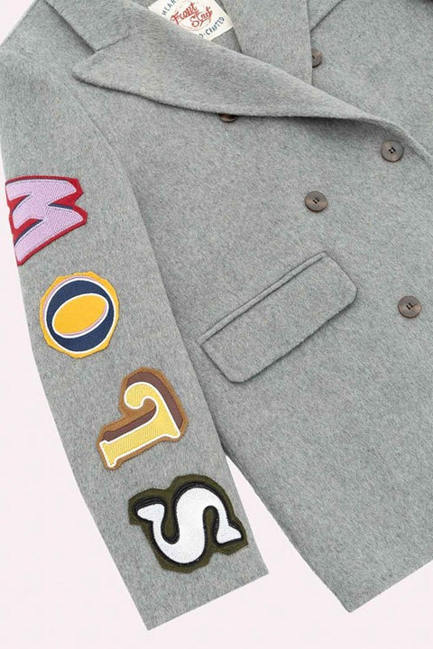 Crazy logo wool blazer