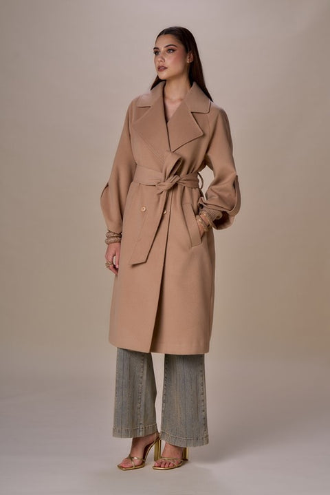 Cappotto over con cintura