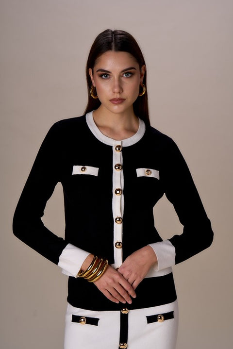 Cardigan contrasti